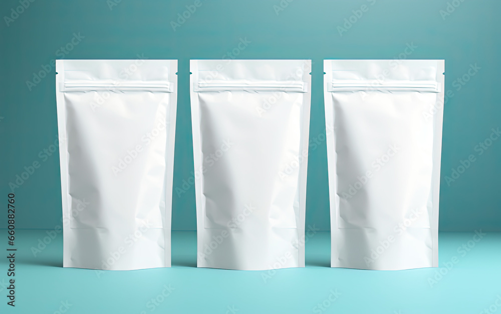 three white paper bags mockup three white paper bags mockup