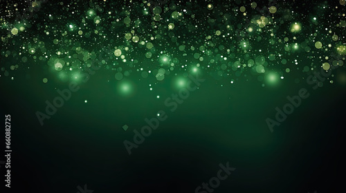 green shiny lights bokeh festive background 