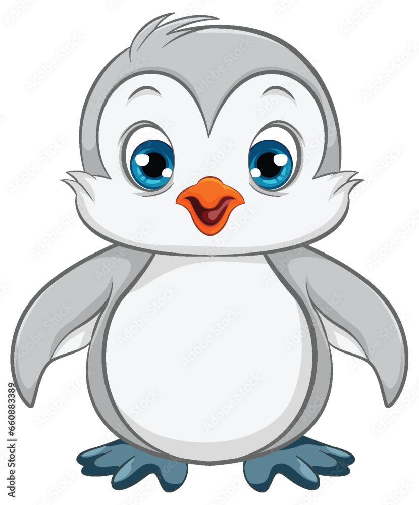 Fototapeta premium Cute Baby Penguin Walking