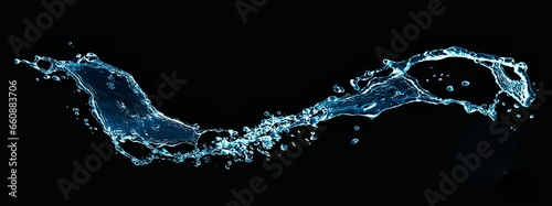 青い波と水しぶきが飛び散る抽象的な背景