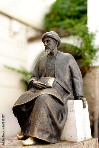 Statue of Ben Maimonides, theologian, philosopher and physician in Cordoba, Andalusia in Spain photo