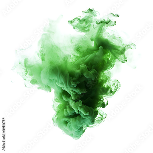 Grüner Rauch - Farbe - Smoke - paint splash - Generative AI