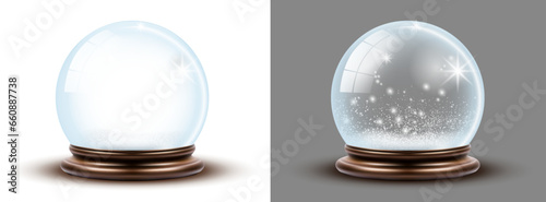 Realistic transarent snow ball