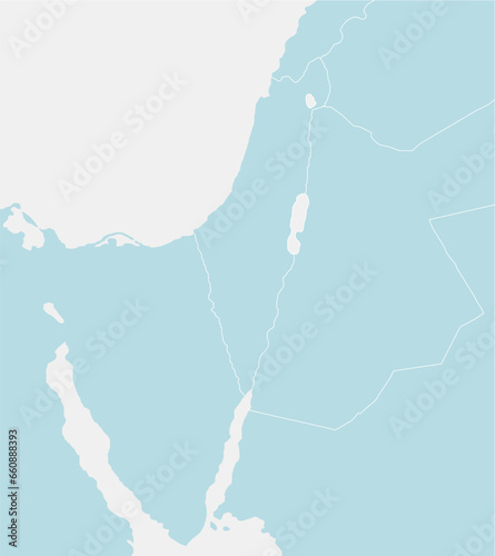 Israel and surrounding countries map illustration