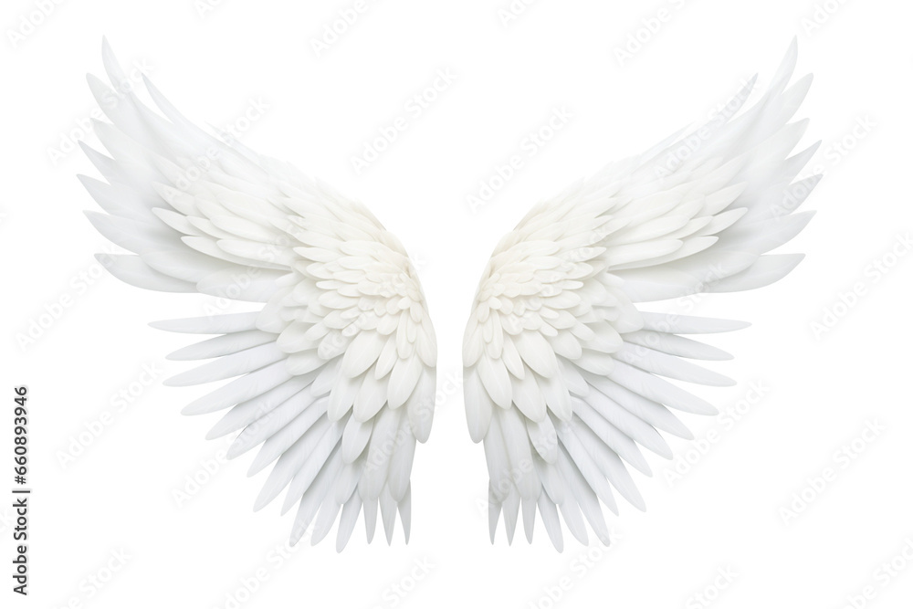 Isolated angel wings - obrazy, fototapety, plakaty 