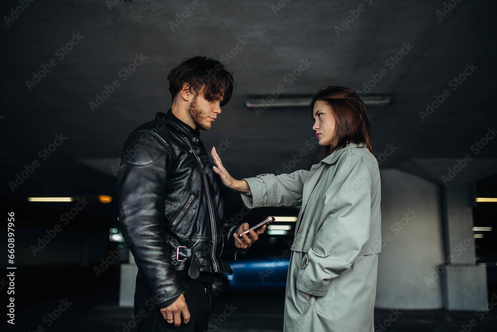 man and woman conflict, concept of personal space in relationships, crisis and distancing in love. man and woman conflict, concept of personal space in relationships, crisis and distancing in love.