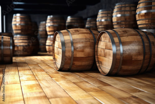 large wooden boxes in warehouse
