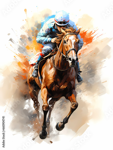 Speed - A Man Riding A Horse © netsign