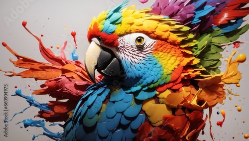 splash of color becoming a parrot   © Akein Rashmith