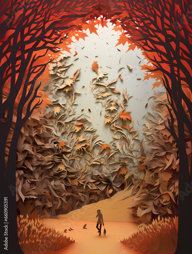 Autumn Walk - A Person Walking Through A Forest