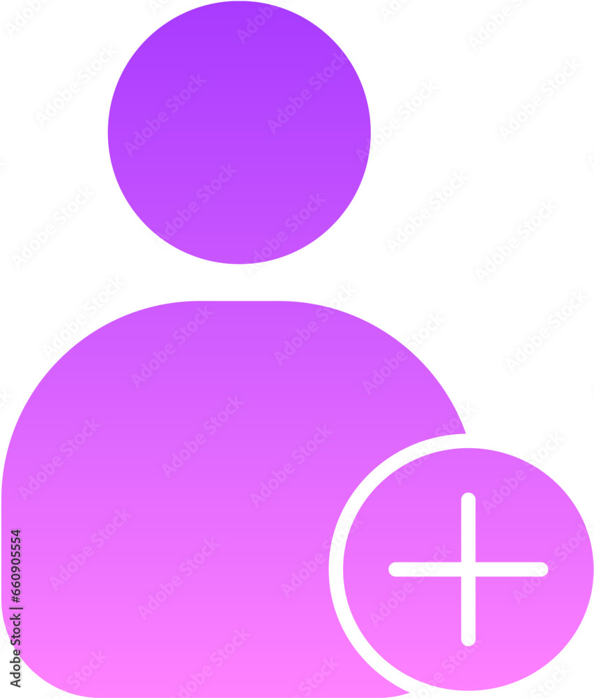 Add Account Glyph Gradient Icon pictogram symbol visual illustration Add Account Glyph Gradient Icon pictogram symbol visual illustration