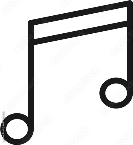 Music Line Icon 64px pictogram symbol visual illustration