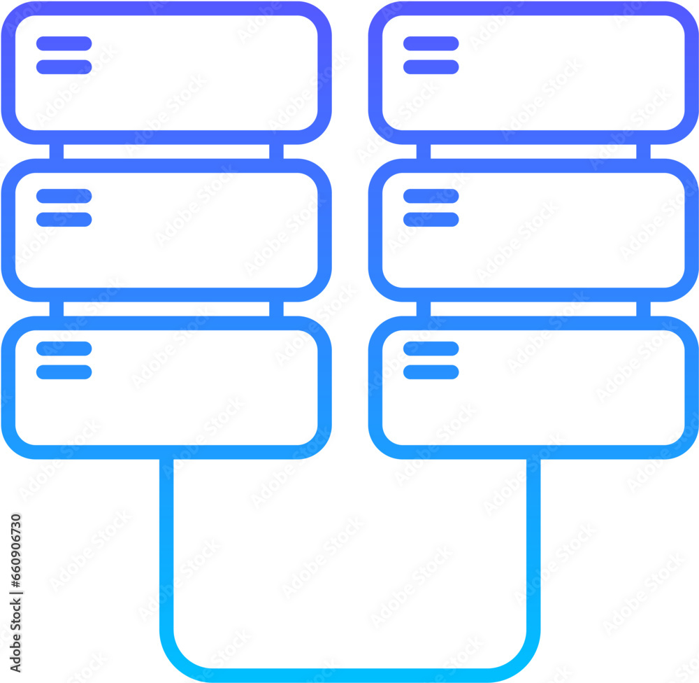Fototapeta premium Data Connection Line Gradient Icon pictogram symbol visual illustration