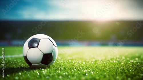 soccer ball on grass   © sdk