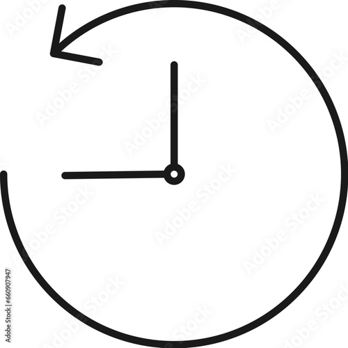 Timeout Line Icon pictogram symbol visual illustration
