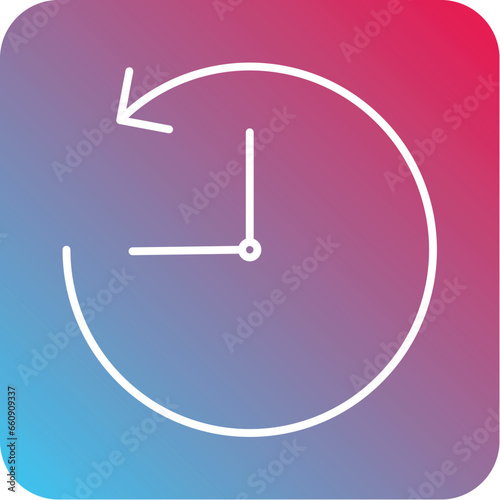 TimeoutLine icon Round Corner Multicolor Background pictogram symbol visual illustration