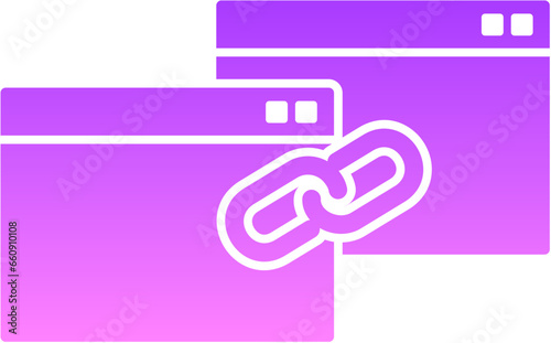 Link Building Glyph Gradient Icon pictogram symbol visual illustration photo