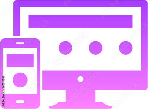 Responsive Glyph Gradient Icon pictogram symbol visual illustration