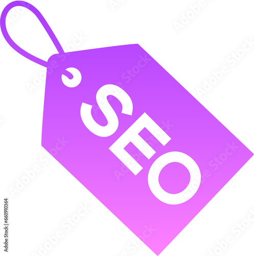 SEO Glyph Gradient Icon pictogram symbol visual illustration