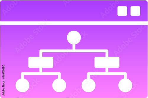 Sitemap Glyph Gradient Icon pictogram symbol visual illustration