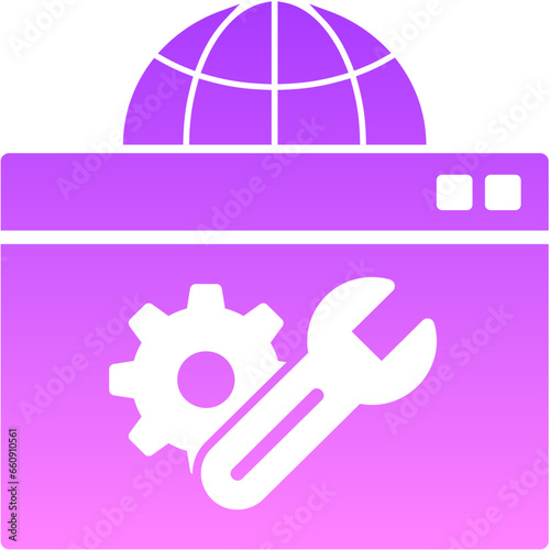 Web Optimization Glyph Gradient Icon pictogram symbol visual illustration