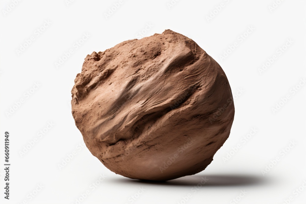 A lump of clay isolated on a white background A lump of clay isolated on a white background