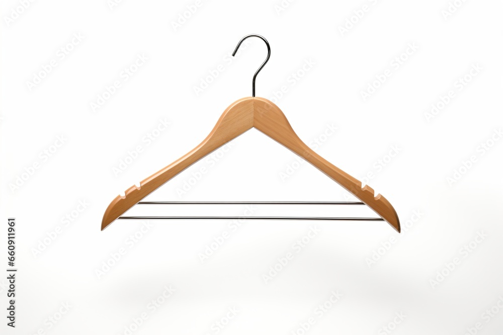 A clothes hanger isolated on a white background A clothes hanger isolated on a white background