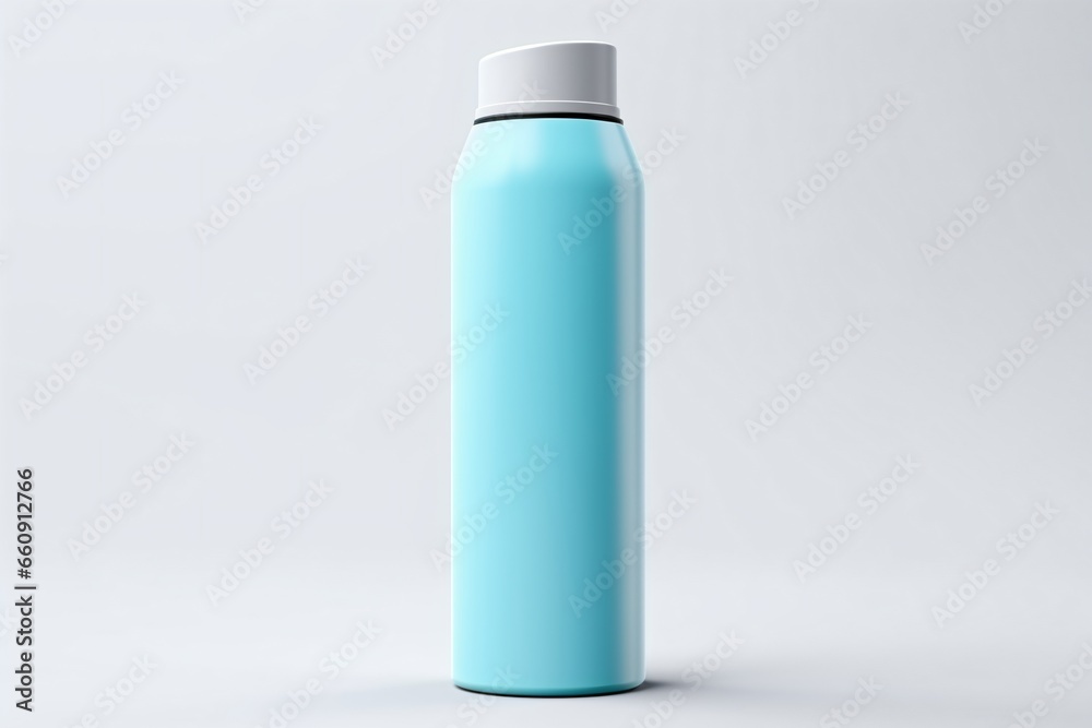A water bottle isolated on a grey background A water bottle isolated on a grey background