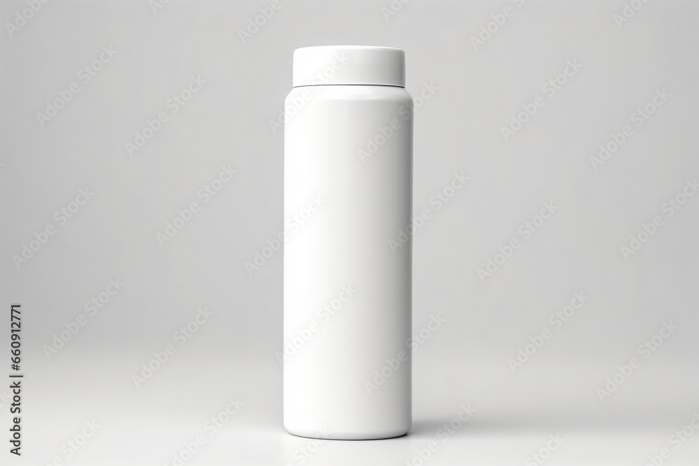 A water bottle isolated on a grey background A water bottle isolated on a grey background