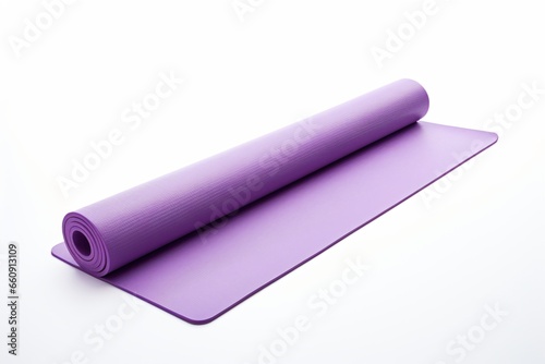 Yoga mat isolated on a white background photo