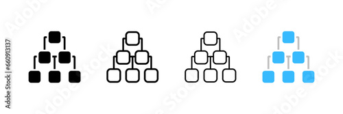 Ranking system icons. Different styles, pyramid system, ranking system, pyramid icons. Vector icons