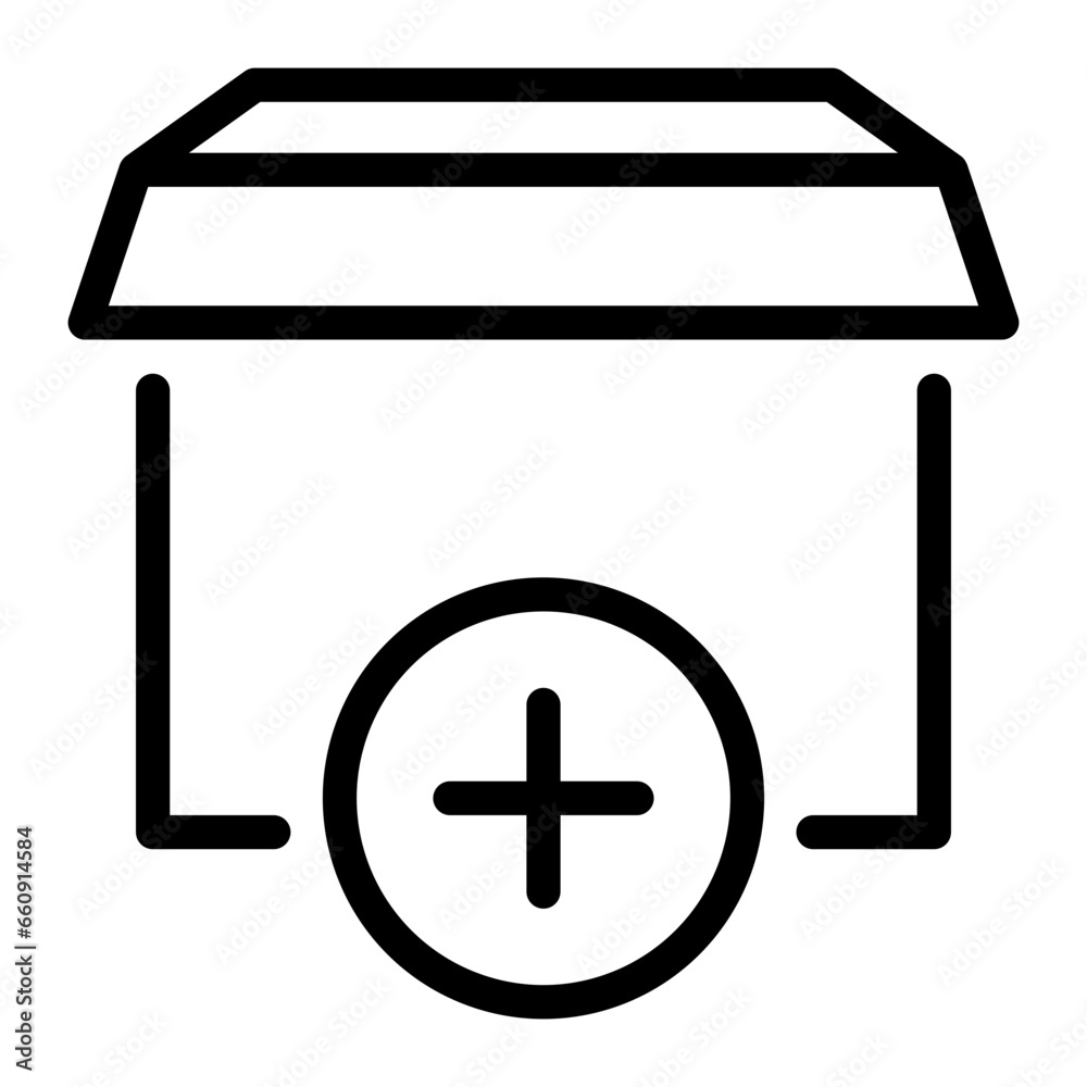 Obraz premium add line icon