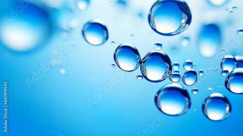 Water and oil bubble blue background. Beautiful Water and oil bubble background , with small and big bubbles