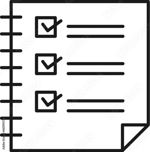 Checklist Line Icon pictogram symbol visual illustration