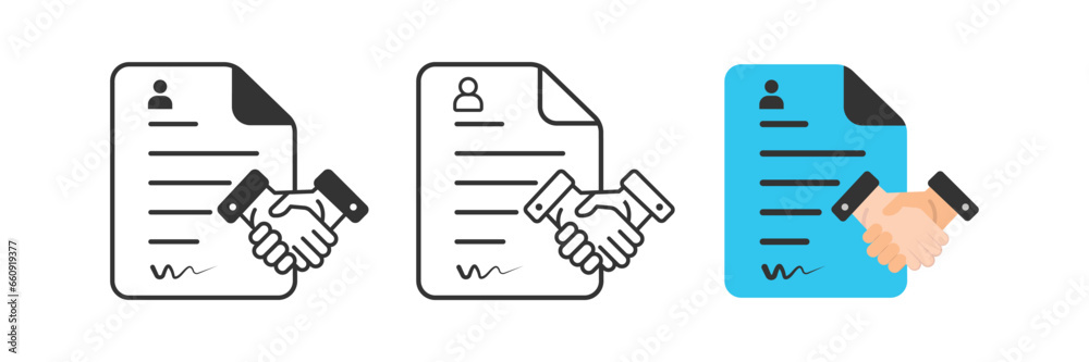 Agreement icon. vector icons designs can be used for mobile, UI. Agreement icon. vector icons designs can be used for mobile, UI.