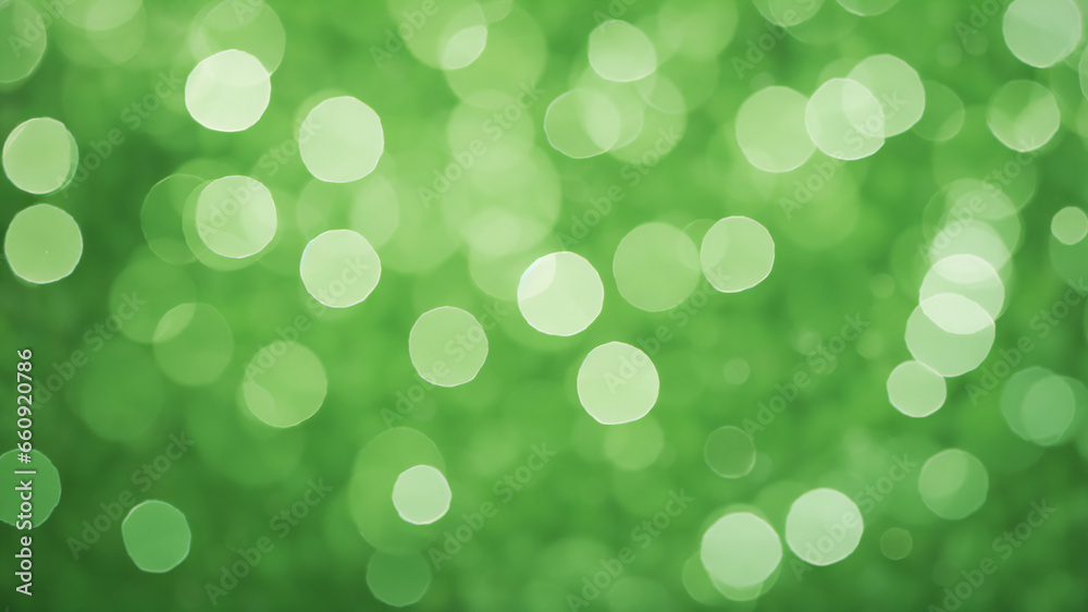 green bokeh abstract background - Generative AI