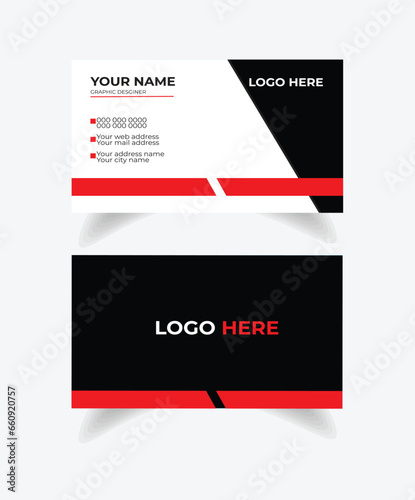 Modern Creative  and simple business card layout photo