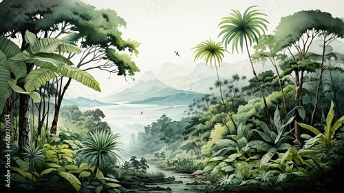 Fototapeta Naklejka Na Ścianę i Meble -  wonderful backgrounds of tropical forests.