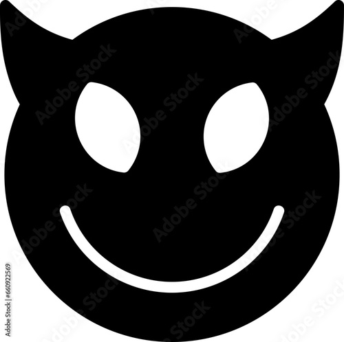 devil Glyph Icon pictogram symbol visual illustration