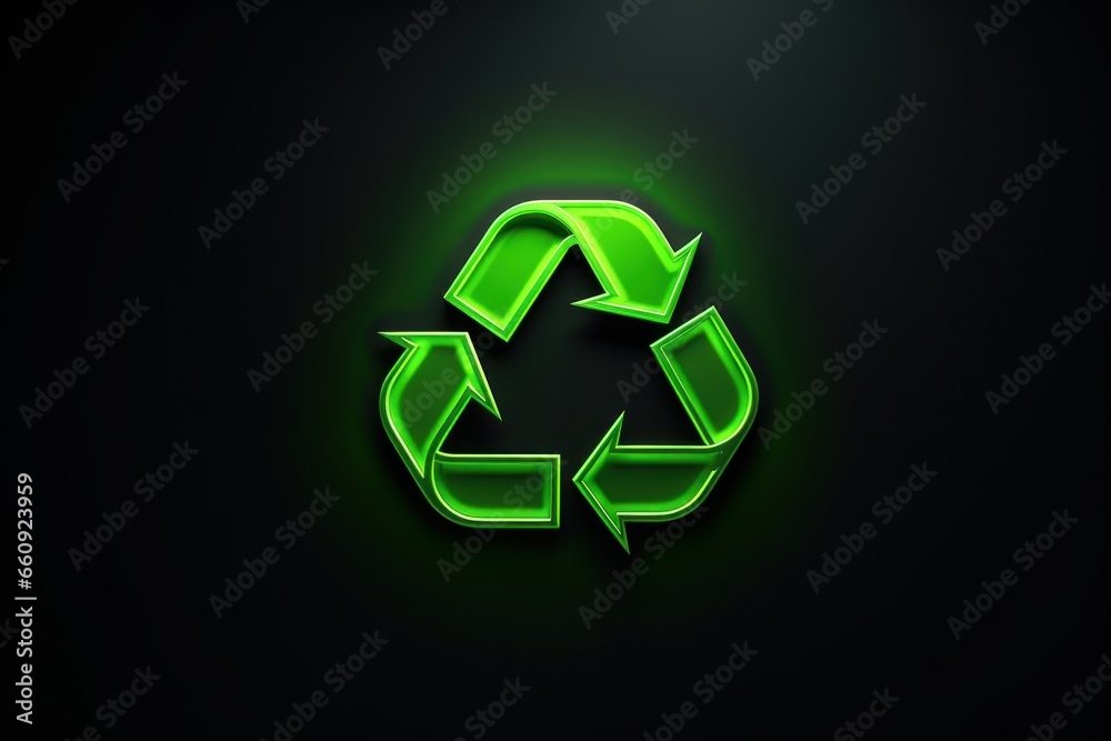 Green recycle icon concept, green recycle symbol on isolated background Green recycle icon concept, green recycle symbol on isolated background