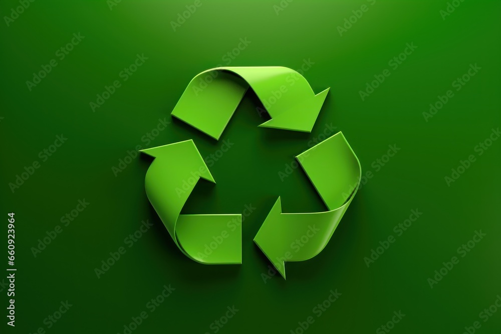 Green recycle icon concept, green recycle symbol on isolated background Green recycle icon concept, green recycle symbol on isolated background
