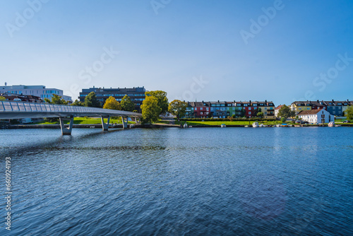 Obraz na płótnie Cityscape of Kristiansand (Norway) w salonie