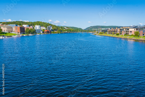 Obraz na płótnie Cityscape of Kristiansand (Norway) w salonie