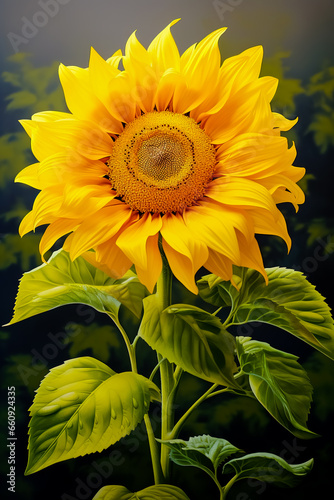 The most beautiful sunflower in the world. Generative AI