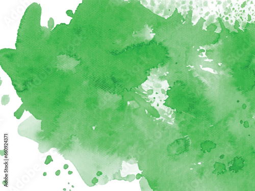 Watercolor abstract green stain
