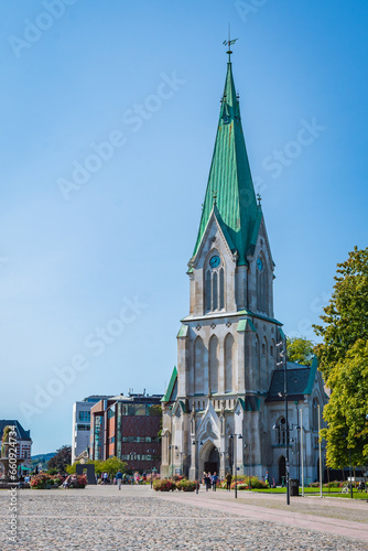 Obraz na płótnie Cityscape of Kristiansand (Norway) w salonie