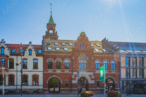 Obraz na płótnie Cityscape of Kristiansand (Norway) w salonie