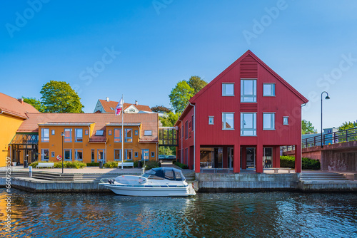 Obraz na płótnie Cityscape of Kristiansand (Norway) w salonie