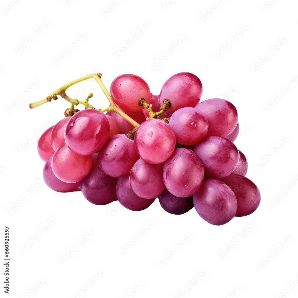 Fototapeta premium Fresh grape isolated on a transparent background