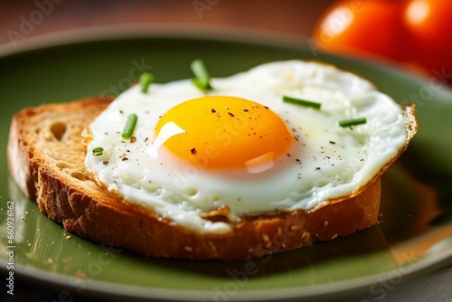 Closeup of appetizing egg breakfast. Nutritious morning meal. Generative AI